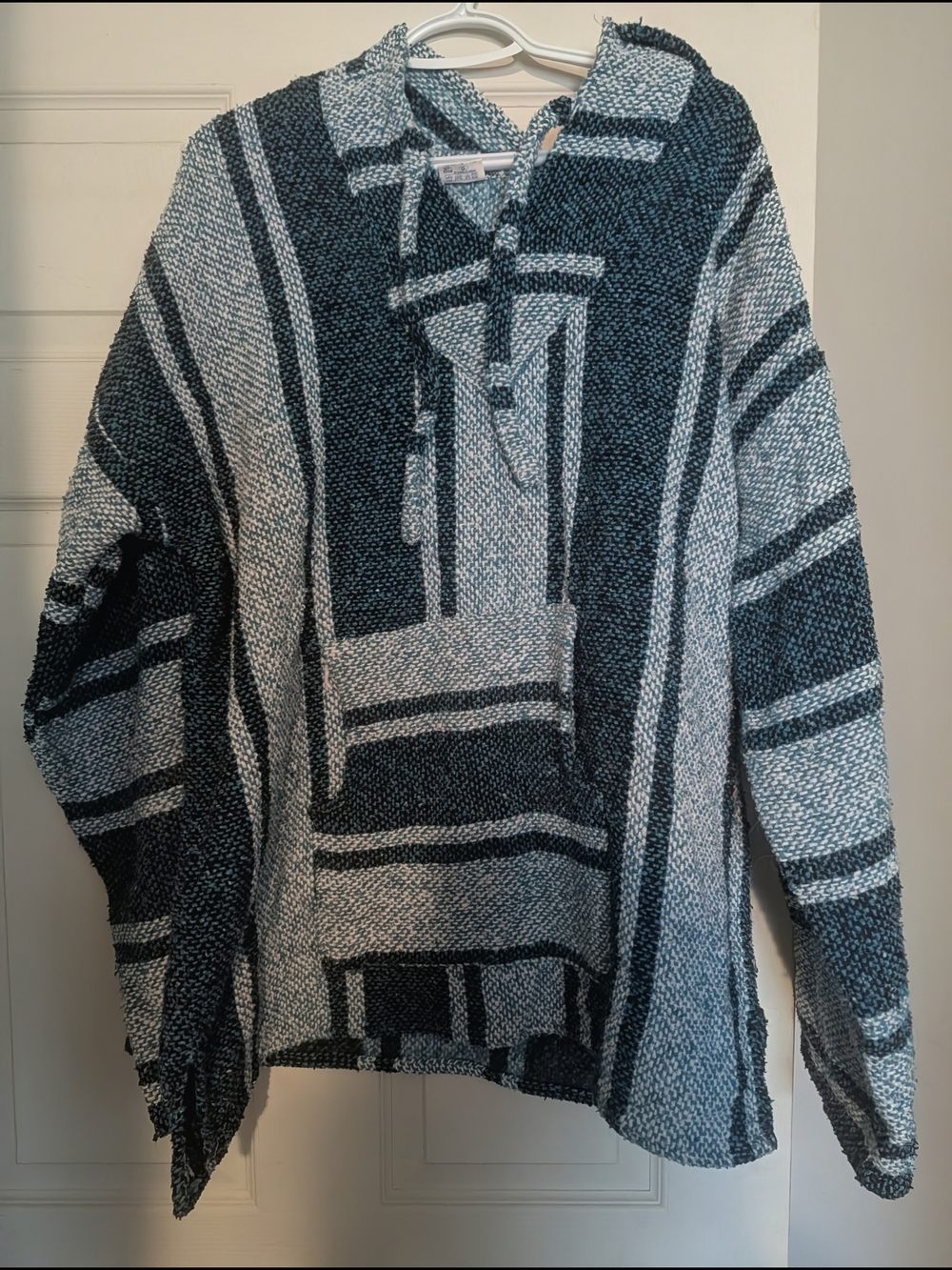 Taxco Black & White Striped Baja Crewneck Sweater